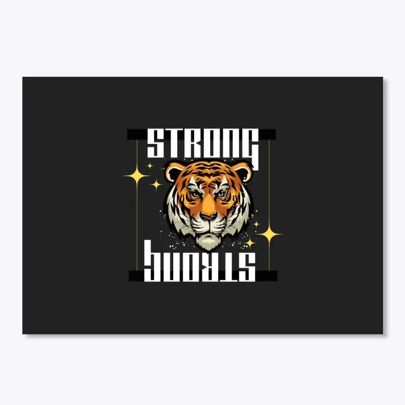 Strong tiger tshirt design