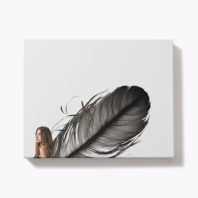 girl back feather